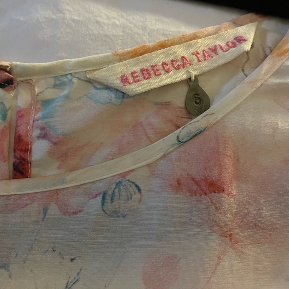 Rebecca Taylor silk blend floral top - Picture 3 of 7